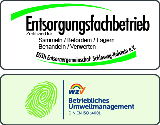Zwei Siegel: Zertifizierter Entsorgungsfachbetrieb
